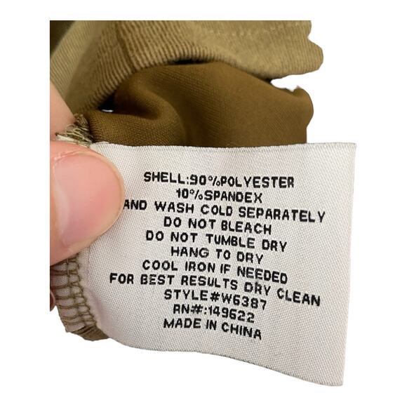 Walter Baker Puff Sleeve Keyhole Crew Neck Aliva Top Solid Tan Size Medium - Picture 5 of 6